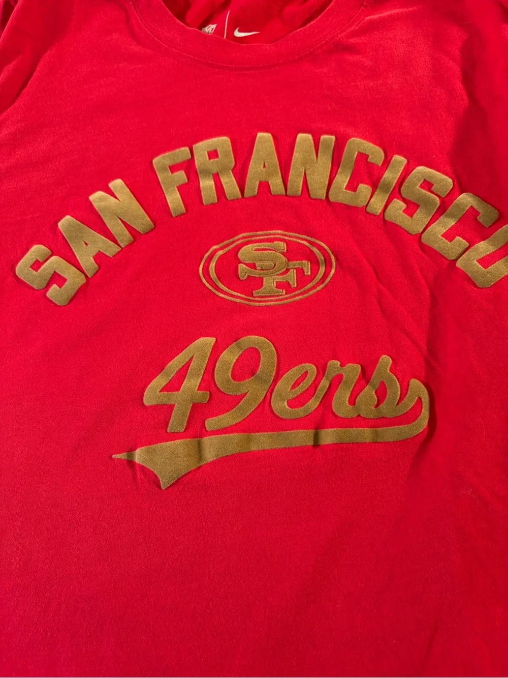 Nike San Francisco 49ers Men’s Medium Red Gold NFL Long Sleeve Shirt